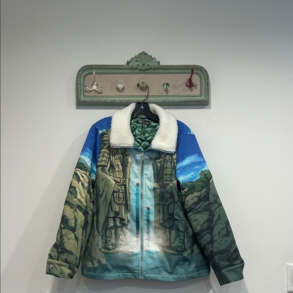 Dolls Kill Jackets & Blazers - Dolls Kill Multicolor Bomber Jacket with White Collar